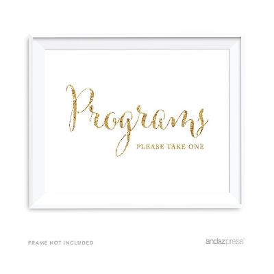 Gold Glitter Programs Take One 8.5x11IN Image 1