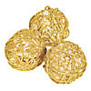 Gold Glitter Rattan Balls - 6 Pc. Image 1