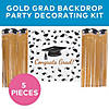 Gold Graduation Party Backdrop Decorating Kit - 5 Pc. Image 1