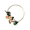 Gold Hoop Decoration with Peach Floral Accents Image 1