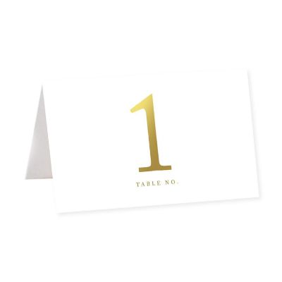 Gold Ink Table Numbers Tent 20-Pack Image 1