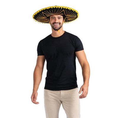 Gold Mexican Sombrero Hat - Adults Image 1