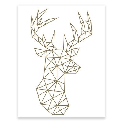 Gold Origami Deer 8.5x11 Image 1