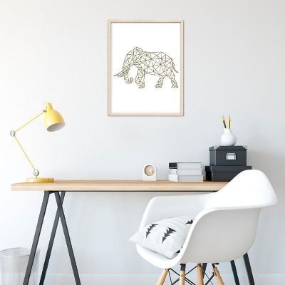 Gold Origami Elephant 8.5x11 Image 1