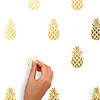 Gold pineapple peel and stick wall decals Image 2