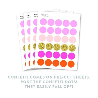 Gold Pink Coral Confetti 180-Pack Image 1
