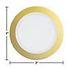 Gold Rim Plastic Party Plates Kit 30 Count Image 3