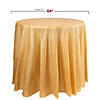 Gold Round Disposable Plastic Tablecloths (84") - (48 Tablecloths) Image 1