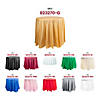 Gold Round Disposable Plastic Tablecloths (84") - (48 Tablecloths) Image 3
