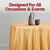 Gold Round Disposable Plastic Tablecloths (84") - (48 Tablecloths) Image 4