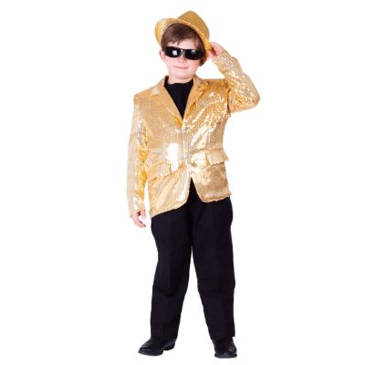 Gold Sequin Jacket - Kids L Image 1
