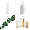 Gold Square Candle Holders with Candles Decorating Kit - 7 Pc. Image 1