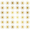 Gold sun peel and stick wall decals Image 1