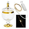 Gold Trim Apothecary Jars with LED Lights - 15 Pc. Image 1