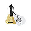 Gold Wedding Kissing Bells with Tag - 12 Pc. Image 1