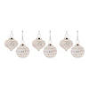 Gold White Washed Glass Ornament (Set Of 6) 3"H Image 4