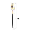 Gold with Black Handle Moderno Disposable Plastic Dinner Forks (120 Forks) Image 1