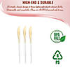 Gold with White Handle Moderno Disposable Plastic Dinner Knives (120 Knives) Image 2