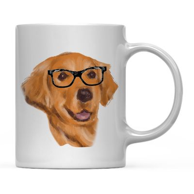 Golden Retriever Black Glasses Mug Image 2