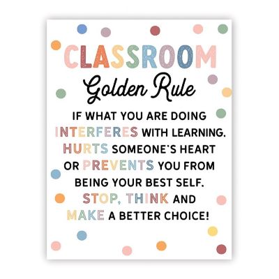 Golden Rule Classroom Pastel 8.5x11in Image 1