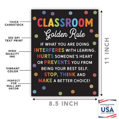Golden Rule Classroom Rainbow 8.5x11in Image 1