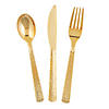 Goldtone Hammered Cutlery Set - 24 Ct. Image 1