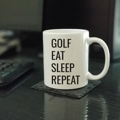 Golf Eat Sleep Repeat Ceramic Mug Image 1