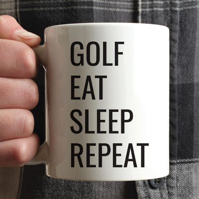 Golf Eat Sleep Repeat Ceramic Mug Image 1