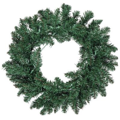 Good Tidings Classic Holiday 4- Piece Porch Set- Lit Wreath- Garland and 2 Trees Image 2