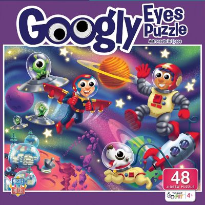 Googly Eyes - Astronauts in Outer Space 48 Piece Jigsaw Puzzle Image 1