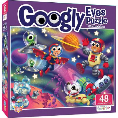 Googly Eyes - Astronauts in Outer Space 48 Piece Jigsaw Puzzle Image 1