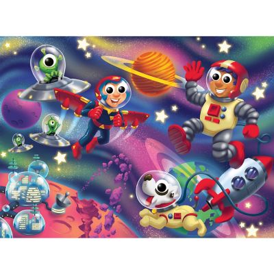 Googly Eyes - Astronauts in Outer Space 48 Piece Jigsaw Puzzle Image 2