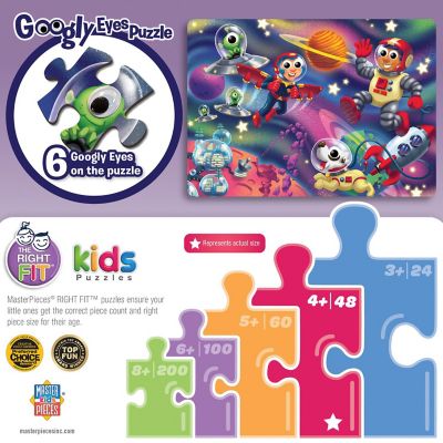 Googly Eyes - Astronauts in Outer Space 48 Piece Jigsaw Puzzle Image 3