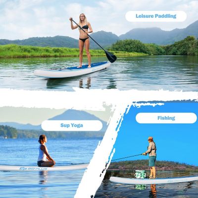 Goplus 10' Inflatable Stand Up Paddle Board SUP W/Adjustable Paddle Pump Leash Image 3