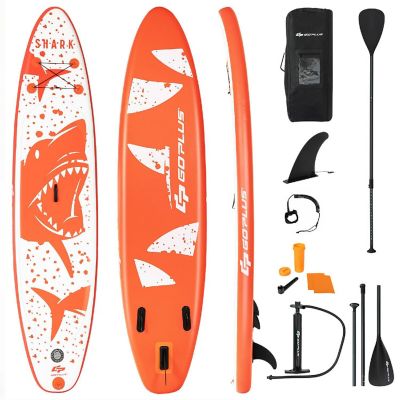 Goplus 10'5'' Inflatable Stand Up Paddle Board with Backpack Aluminum Paddle Pump Image 1