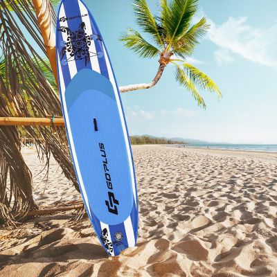 Goplus 11&#8217; Inflatable Stand Up Paddle Board SUP W/Carrying Bag Aluminum Paddle Image 3