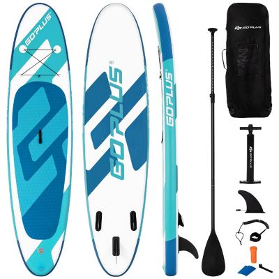 Goplus 11ft Inflatable Stand Up Paddle Board 6'' Thick W/ Aluminum Paddle Leash Backpack Image 1
