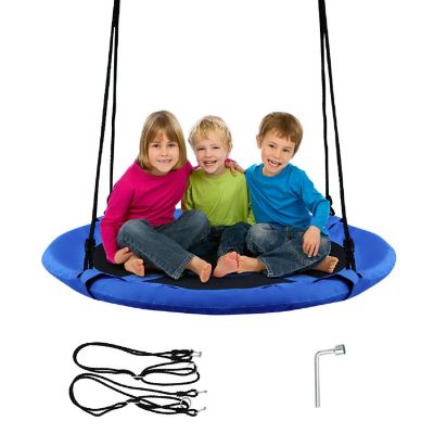 Goplus 40'' Flying Saucer Tree Swing Indoor Outdoor Blue Image 1