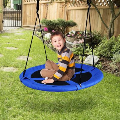 Goplus 40'' Flying Saucer Tree Swing Indoor Outdoor Blue Image 3