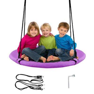 Goplus 40'' Flying Saucer Tree Swing Indoor Outdoor Purple Image 1