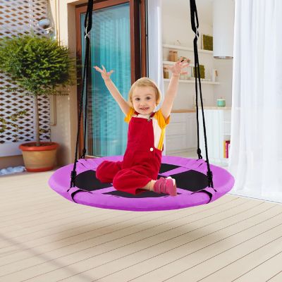 Goplus 40'' Flying Saucer Tree Swing Indoor Outdoor Purple Image 2