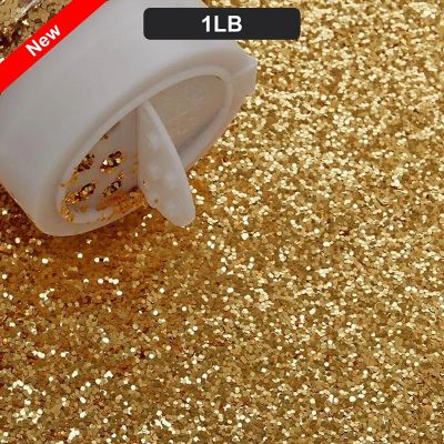 Gorgeous Textured Glitter for Artistic Projects - 18k Gold Color Image 1
