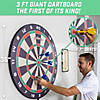 GoSports 3 ft Giant Cork Dartboard - Includes 12 Giant Darts and Scoreboard - New Fun Twist on Darts Image 1