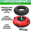 Gosports 44" heavy duty winter snow tube with premium canvas cover - commercial grade sled - red Image 1