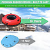 Gosports 44" heavy duty winter snow tube with premium canvas cover - commercial grade sled - red Image 3