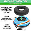 Gosports 44" heavy duty winter snow tube with premium canvas cover - commercial grade sled - retro Image 1