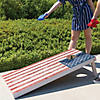 GoSports 4'x2' Reguation Size Premium Wood Cornhole Set - Rustic American Flag Design, Includes Two 4'x2' Boards, 8 Bean Bags, Carrying Case and Game Rules Image 4