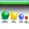 Gosports 65mm travel size mini bocce game set with 8 balls, pallino, tote bag and measuring rope Image 4