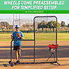 GoSports 7 ft Proper 7 ft PRO Baseball & Softball L Screen - Pitcher Protection Net with Wheels and Carrying Case Image 4