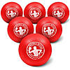 Gosports dodgeball balls - 6 pack air touch no-sting balls - includes ball pump & mesh bag - red Image 1